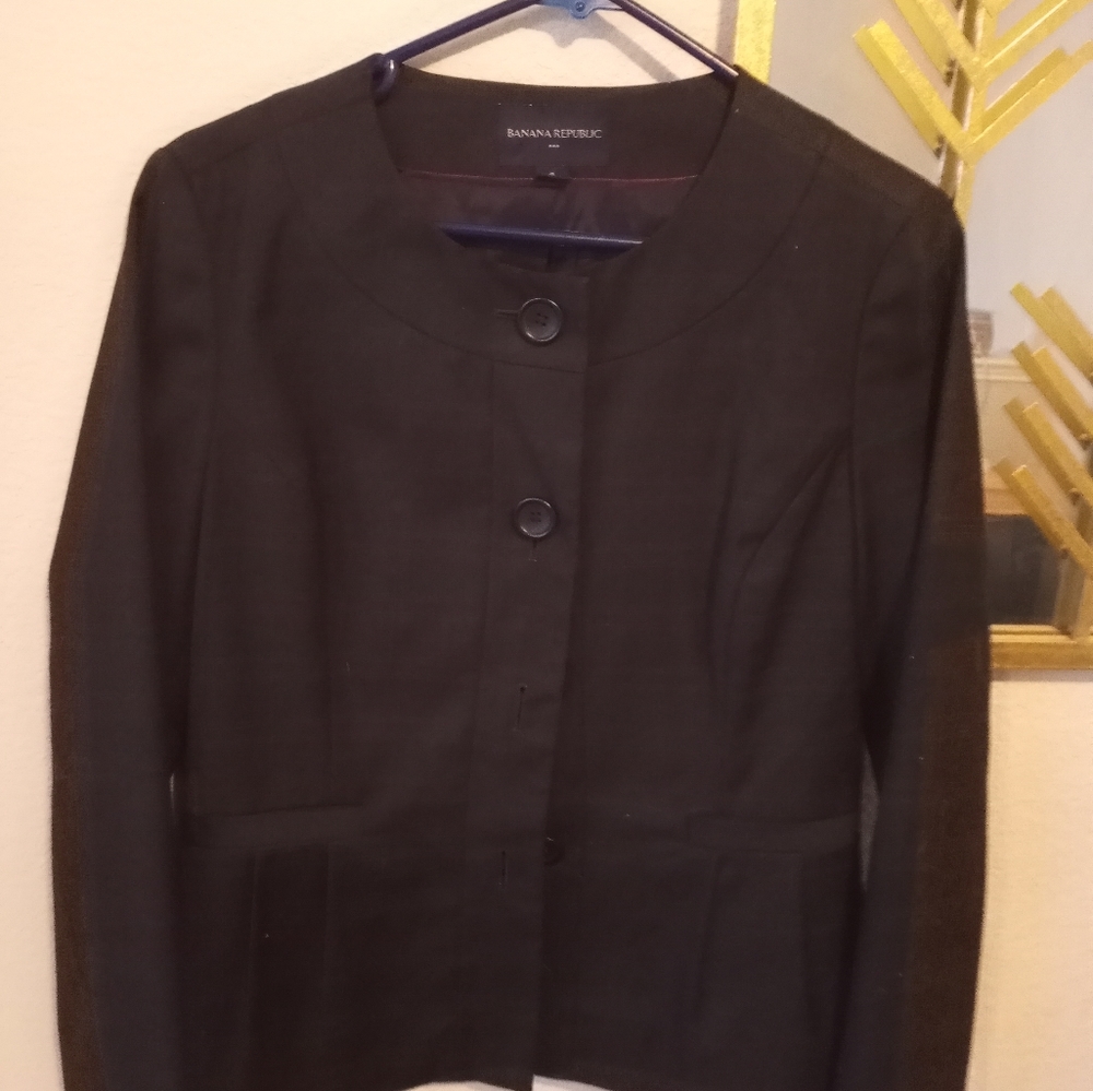 Banana Republic black light plaid suit